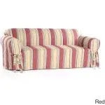 Classic Slipcovers Classic Stripe Sofa Slipcover - Red