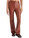 NEW STEVE MADDEN mercer faux leather pant in cognac