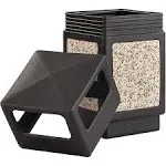 Safco Canmeleon Side-Open Receptacle Square Aggregate/Polyethylene 38gal Black