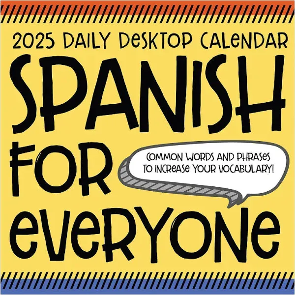 Just Calendars Spanish Words Daily Desktop Calendar