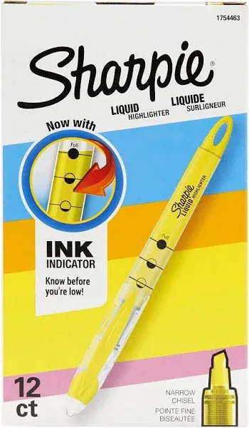 Sharpie Accent Liquid Pen Style Highlighter, Chisel Tip, Assorted, 10/Set 24415PP