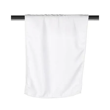 C1118L Carmel Towel Company Microfiber Rally Towel White-OS