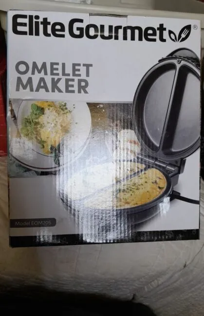 Elite Gourmet EOM205 Non-Stick Omelet, Frittata, Snack Pocket Maker NEW