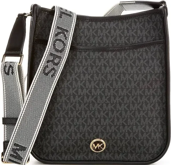 NWT MICHAEL Michael Kors Luisa Large Signature Logo Messenger Bag - Admiral / Pa