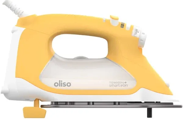 Oliso TG1600 Pro Plus 1800W Smart Iron Ceramic-Flow Soleplate Steam Iron Yellow