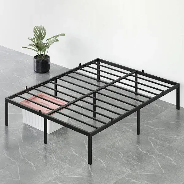 GAOMON 14 Inch Bed Frame with Storage,Metal Platform Bed Frame No Box Spring Needed