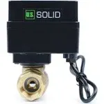 U.S. Solid Motorized Ball Valve with Indicator Lights 3/4 in Brass 9-36V N/C