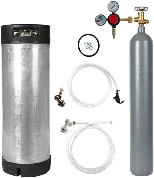 Keg Kit 4 5 Gallon Recon Keg 7 lb Steel CO2 Tank Regulator