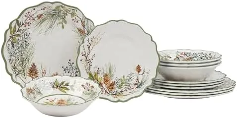 Certified International Winters Forest Melamine Dinnerware Set