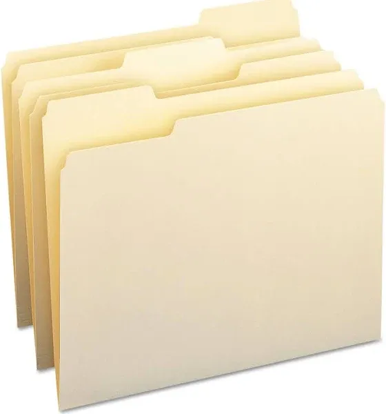 Smead File Folder, 1/3-Cut Tab, Letter Size, Manila, Assorted Positions, 100 Per Box (10330) (Pack of 2)