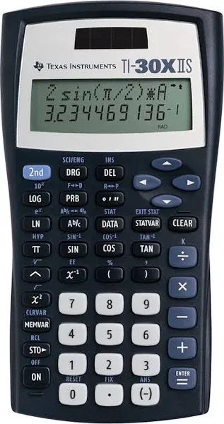 Texas Instruments Ti-30x IIS Scientific Calculator Blue LCD Ti30xiis w/ Cover