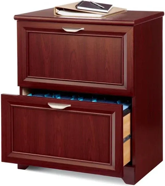 Realspace&reg; Magellan 23-1/2&quot;W x 16-9/16&quot;D Lateral 2-Drawer File Cabinet, Classic Cherry