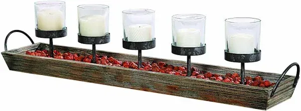 Wood & Metal 5 Votive Holder