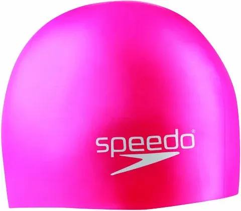 Speedo Solid Silicone Swim Cap Black One Size NIB