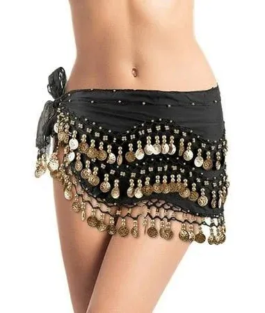 Women's AK Trading Chiffon Dangling Belly Dance Hip Scarf