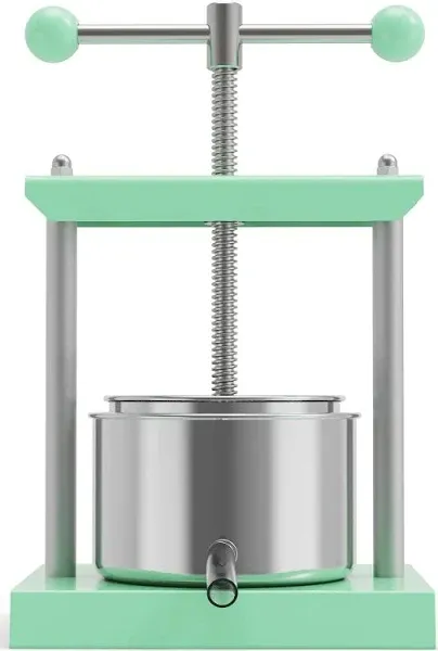 Ejwox Cheese Tincture Herb Fruit Wine Manual Press - 0.8 Gallon Stainless Steel Barrels Press Machine for Juice, Vegetable,Wine,Olive Oil