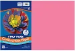 Pacon Tru-Ray Construction Paper, 76 lbs., 12 x 18, Shocking Pink, 50