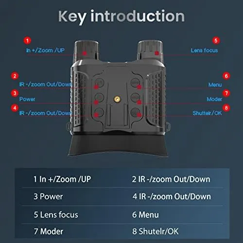 Night Vision Goggles,Rechar<wbr/>geable Night Vision Binoculars ,2.7&#034;Large Screen 