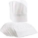 Juvale 24 Pack Adjustable Disposable Chef Hats for Kids, Adults (White)