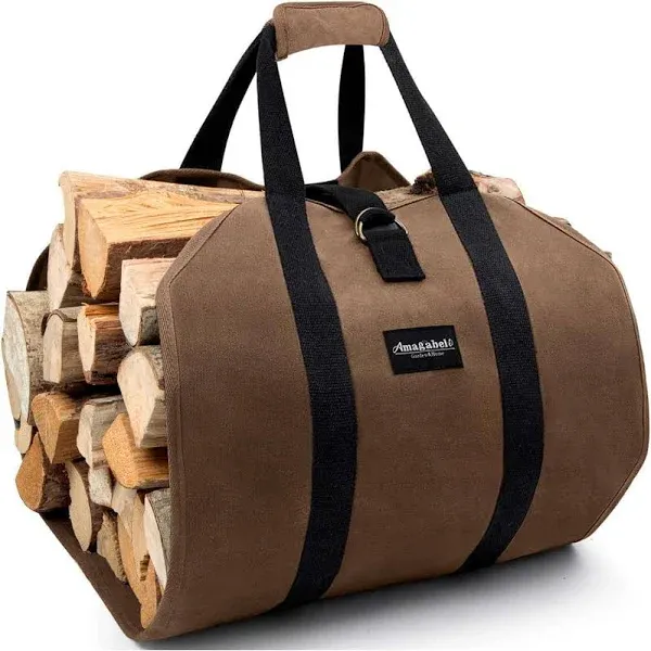 Amagabeli Firewood Carrier Bag