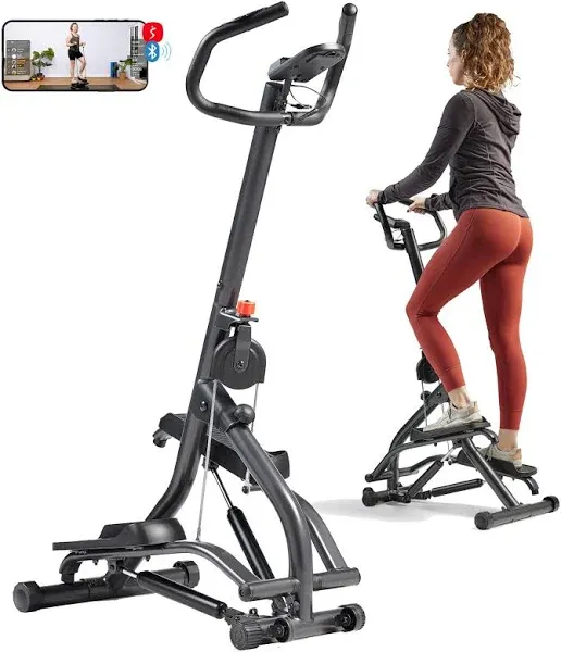 Sunny Health & Fitness Smart Extra Long Range Climber Stepper with Handlebar