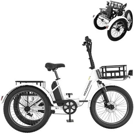 20 inch Folding Electric Trike Motorized Tricycle Adult Electric 3 Wheel Bicycle  | eBay