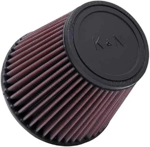 K&N Filter Universal Rubber Filter 3in Flange ID 6in Base OD 5.125in Top OD 5in Height - RU-3570