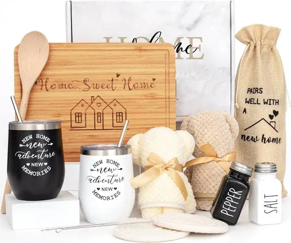 House Warming Gifts New Home ( 11 Piece Set ), Unique Housewarming Gift Baskets for Couples, Clients, Women, New Home Gift for Home, Closing Gifts for Home Buyers, First Home Gift Ideas, New Apartment