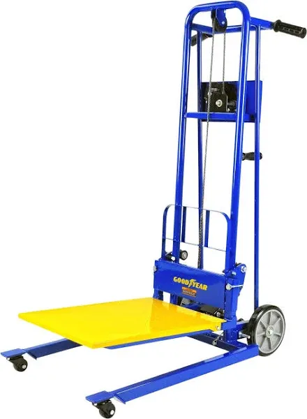 Goodyear 330 lbs Material Lift & Stacker - Manual Winch, Max Lift 40 Inches GUO107