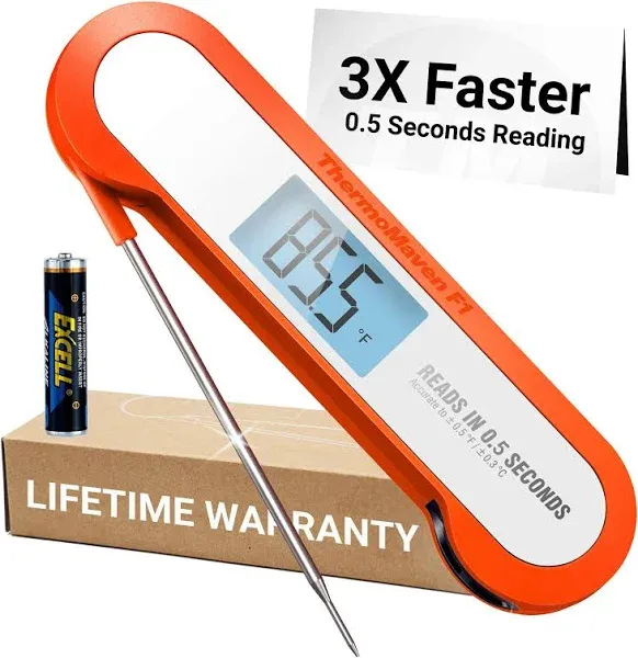 Professional 3X Faster 0.5sec Instant Read Meat Thermometer Digital, High Acc...