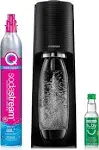 SodaStream Terra Sparkling Water Maker (Black) with CO2, DWS Bottle and bubly Drop