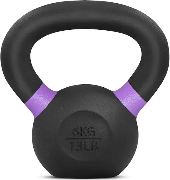 Yes4All Powder Coated Cast Iron Kettlebell Strength Training Kettlebells Weight Set for Full Body Workout, Home Gym