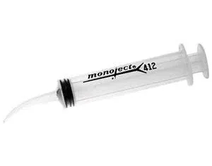 Monoject Curved Tip Irrigation Syringe 12 mL, Box of 50