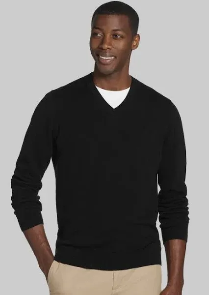 Lands' End Men's Fine Gauge V-Neck Sweater