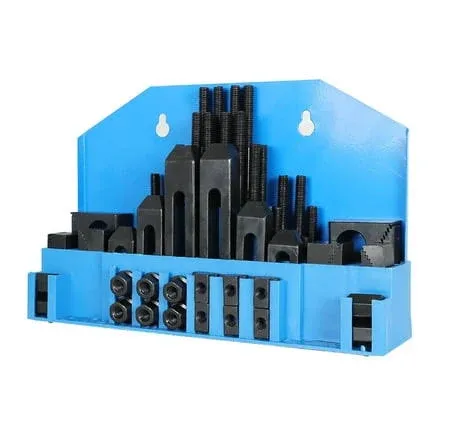 58 Pcs Pro-Series 1/2" T-Slot 3/8"-16 Stud Clamping Kit Fit for Bridgeport Mill