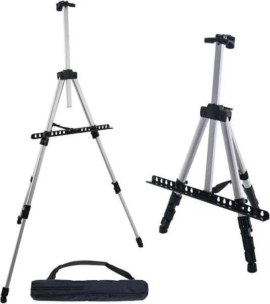 Lightweight Adjustable Aluminum Tripod Field Office Easel with Nylon Bag new