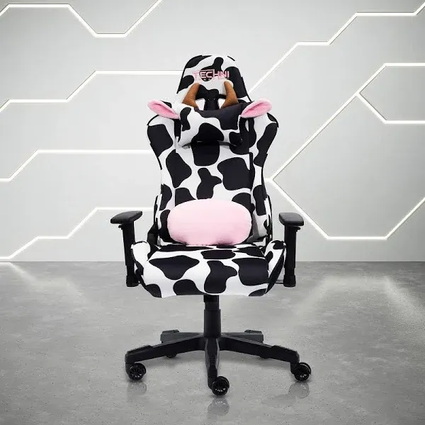 Techni Sport LUXX Series Cow Print Gaming Chair