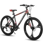 HILAND Mountain Bike, 3/6/Multi-Spok<wbr/>es, 21 Speeds Black 3-spoke Wheel