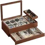 SONGMICS 8-Slot Wooden Watch Box