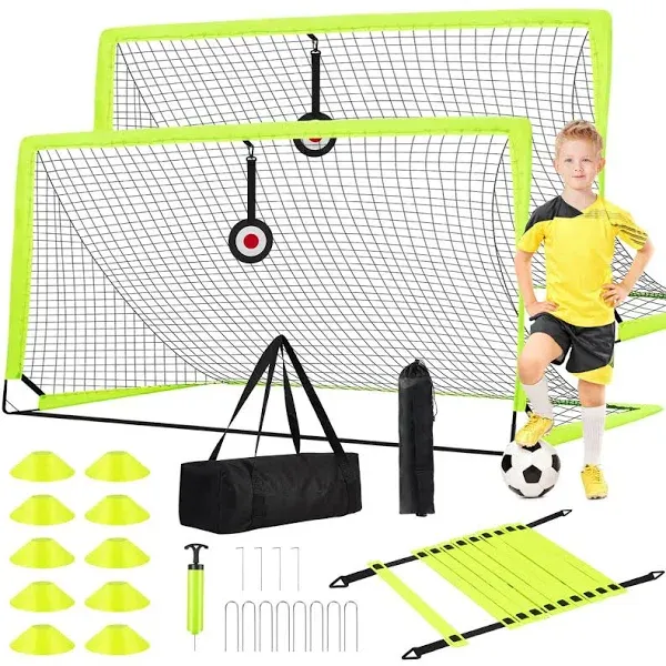 VAVOSPORT Kids Soccer Goals for Backyard Set