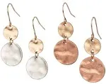 SPUNKYsoul Boho Disc Light Weight Earrings 2 Pack for Women