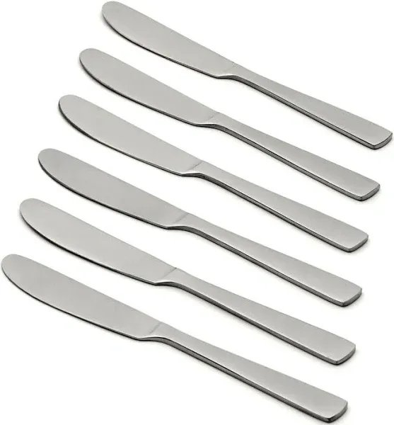 Oneida Nocha Everyday Flatware Cocktail Spreaders, Set of 6, 18/0 Stainless Steel, Silverware Set