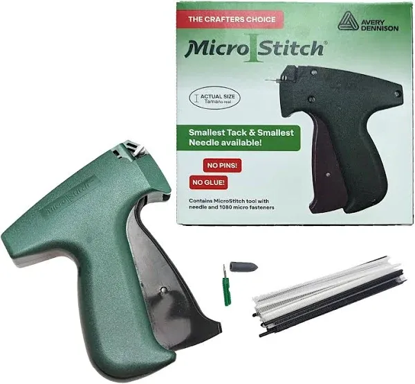 MicroStitch Tagging Gun Kit – Includes 1 Needle, 540 Black Fasteners &amp; 540 White