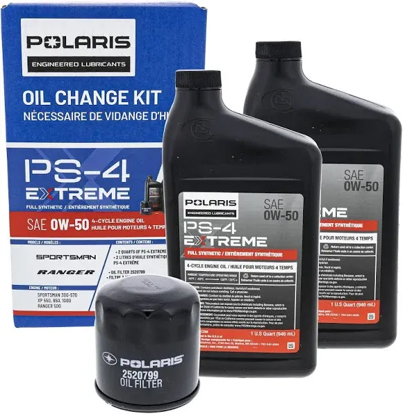 Polaris PS-4 Full Synthetic Oil Change Kit