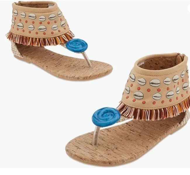 Disney Moana Costume Shoes for Kids Multi - Size: 13/1 - Used