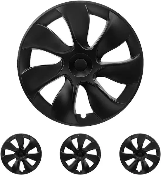 KAVANIC Model Y Wheel Cover 19Inch ABS Matte Black Blade Style Hubcaps 2020-2024