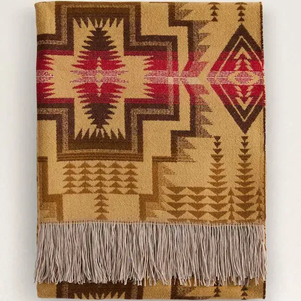 Pendleton Harding Star Royal Fringed Throw