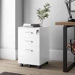 Lazio 26 Inch File Cabinet with Lock - Filing Cabinet for Home and Office - 3...