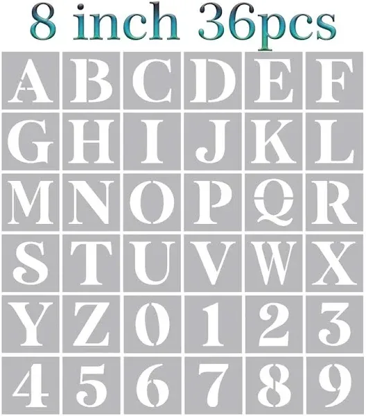 8 inch Large Letter Stencils Alphabet Stencils for Painting on Wood Stencil