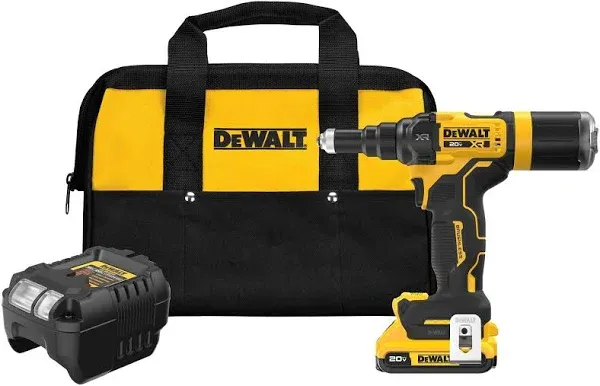 DeWalt DCF403D1 20V Max XR Brushless Cordless 3/16" Rivet Tool Kit